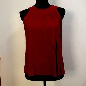 Deep red Express sleeveless top.